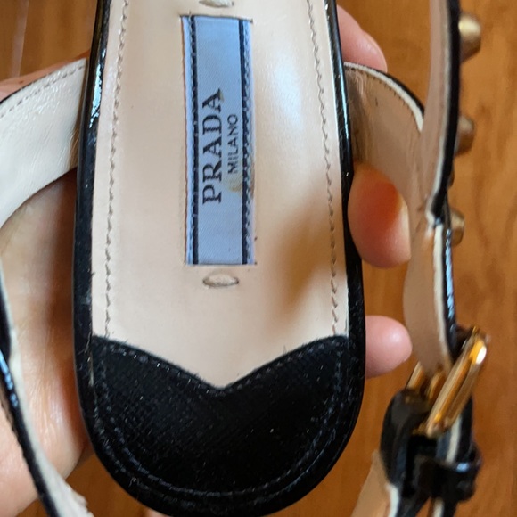 Prada Black studded sandals size 39 - Picture 2 of 12